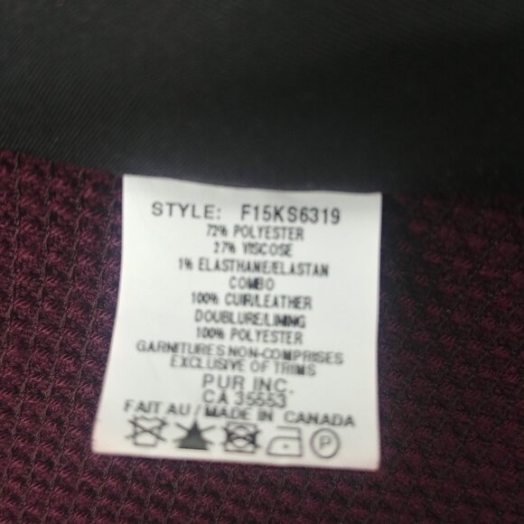 Iris Setlakwe Eggplant Maroon Moto Style Jacket Real Black Leather Size 2 - Picture 7 of 16